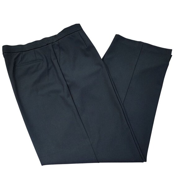 Avenue Womens Plus Size Black Pants Flat Front Straight Leg Stretch Waist 18Tall - Picture 11 of 16